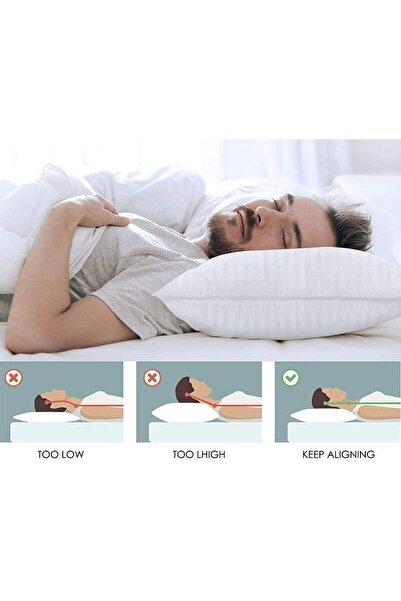 EVYA Hotel Series Pillow Case And Inner Pillow 50x70 Cm 1stQuality Bead Silicone 1 Kg 1 Pillow