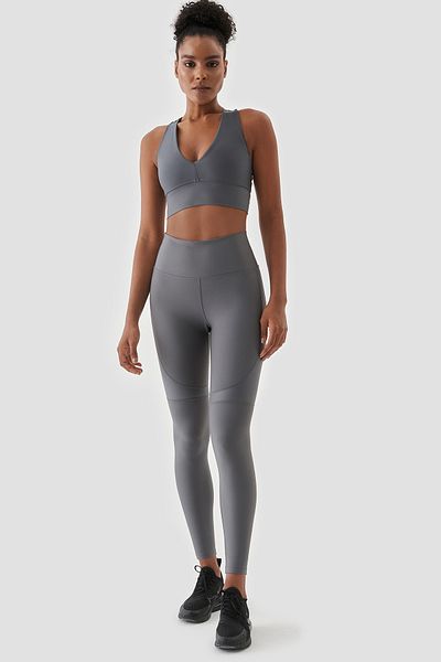 Superstacy Yvonne Shiny Piece Detailed Smoked Sports Leggings