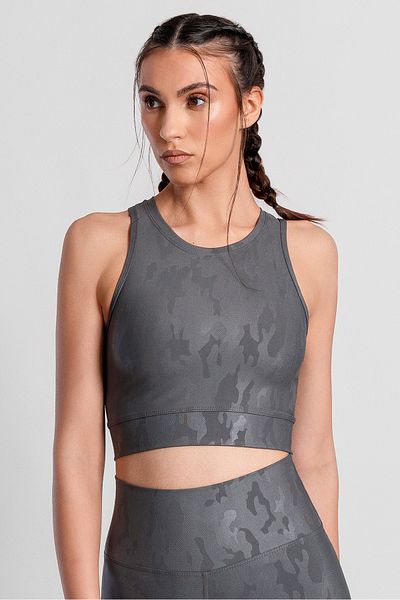 Superstacy Khaite Camouflage Smoked Sports Bra