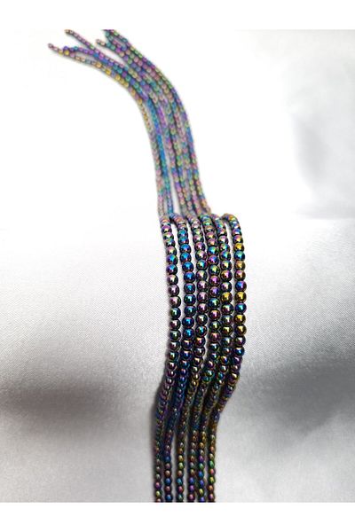 Yüksel Boncuk Σειρά από φυσική πέτρα 3 mm Marbled Hematite Stone