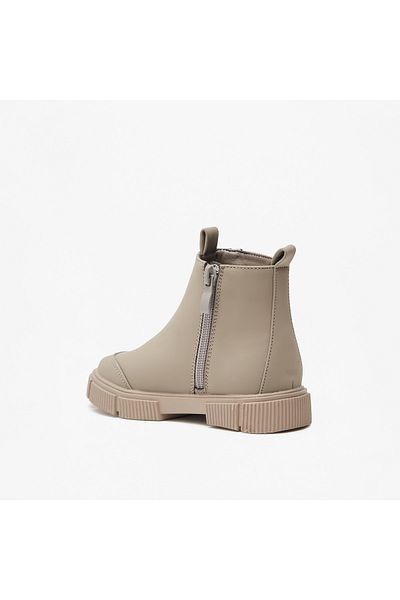 LBL by Shoexpress Solid Ankle Boots with Zip Closure