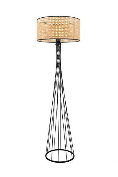 HOMİNG Homing Dora Hazeran Rattan Metal Gövdeli Lüks Lambader AYD-3681