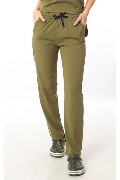 Simirna Üniforma Țesătură premium Lycra Chirurgical Doctor Asistentă Scrubs Kaki Green Jersey Single Bottom