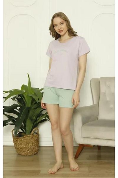 Özlem 4015 Model Short Sleeve Pajamas Set with Shorts