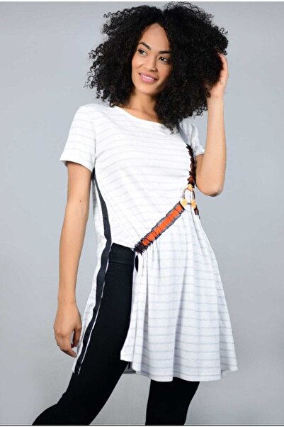 DQMANE Tasarım Çizgili T-shirt