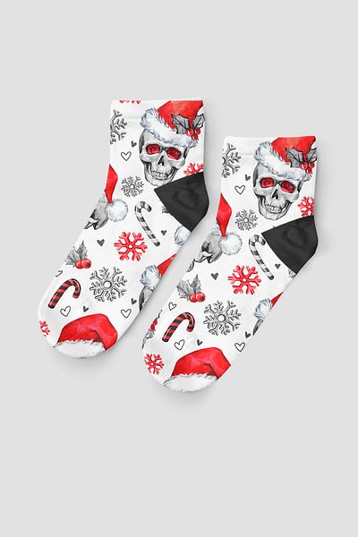 Superstacy Ny Skull Patterned Short Socks