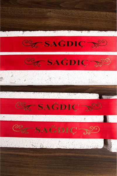 ADENZ 1 Piece GroomSmen Sleeve Ribbon - WeDDing Engagement PromiSe Henna Night