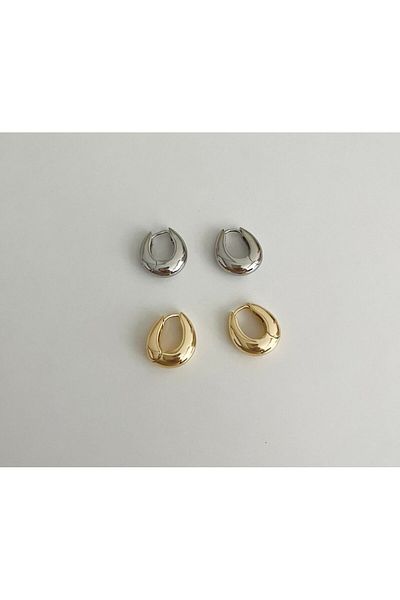 a rose jewelry Almond Earrings - Steel Model