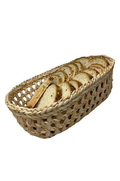HAKİCİ Decorative Wicker Bread Bowl - Natural Handmade, Multi-Purpose