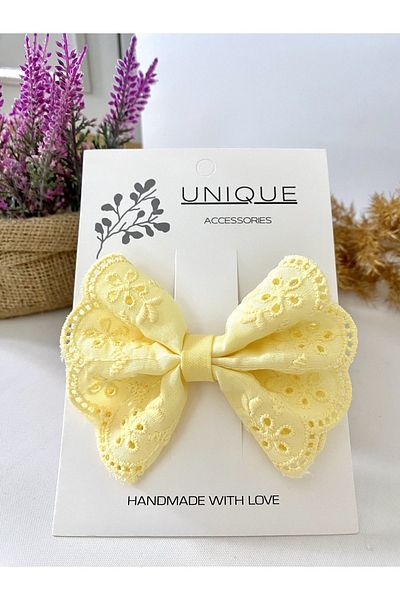 Toka Delisi Handmade Scalloped Bow Buckle for Children, Special Design Buckle, Henna Wedding Invitation Prom Special Day Buckle