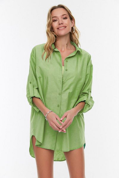 Trendyol Collection Πράσινο υφαντό πουκάμισο - TBESS22GO0664
