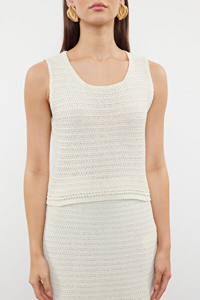 Trendyol Collection Knitwear Stone Colored Top and Bottom Set - TWOSS24AU00147