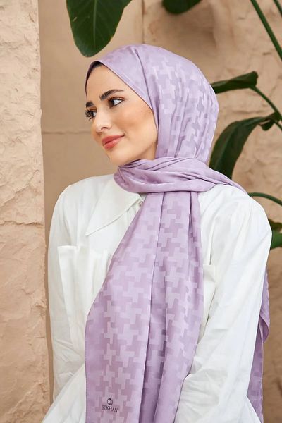 İpekhan SILKY JACQUARD SHAL CROSS PATTERN 9006-22