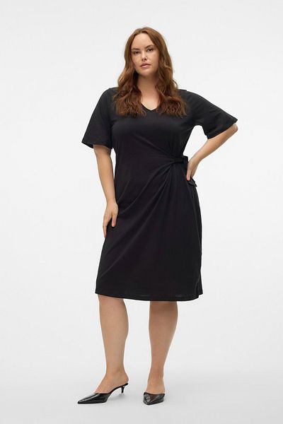 Veromoda Curve VMCPINA 2/4 BLK V-NECK RUNNING JRS CUR