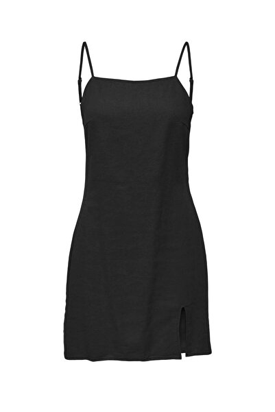 ONLY Black Linen Blend Women's Dress -15255185 Onlcaro Short Dress