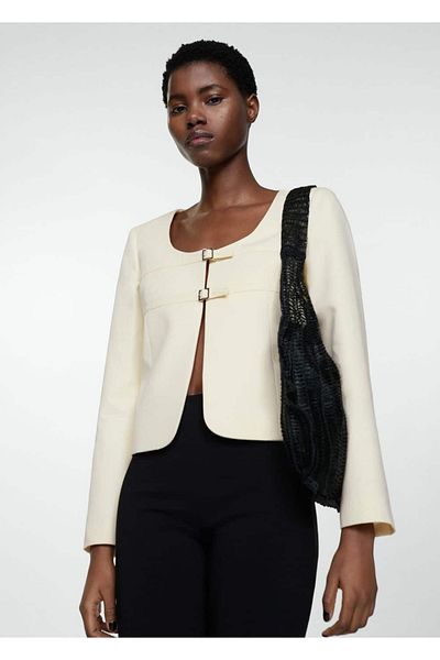 MANGO Woman Double Buckle Jacket