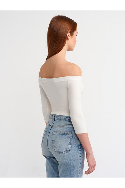 Dilvin 30937 Off Shoulder Ball-Ecru