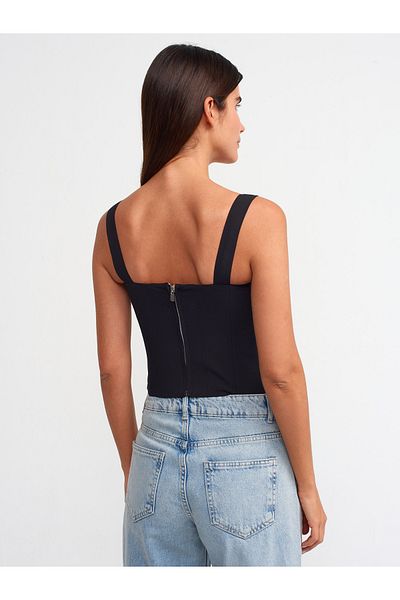 Dilvin 60539 Top elastic-Negru