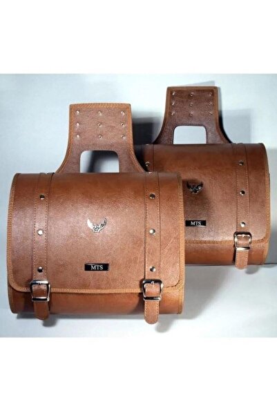 Motosev Arka Deri Heybe Çanta Kahve