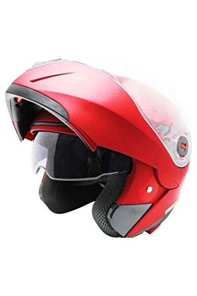 Free-M Freem Fr-961 Çene Açılır Motosiklet Kaskı M Beden Kırmızı