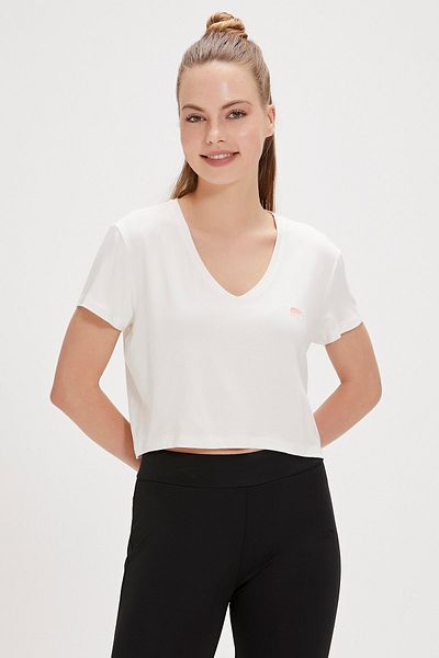 Bad Bear Menas White V-Neck Women's T-Shirt