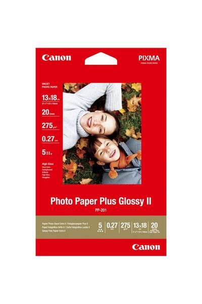 Canon 5x7 Plus Glossy Iı Pp-201 Orijinal Fotoğraf Kağıdı 20 Sayfa
