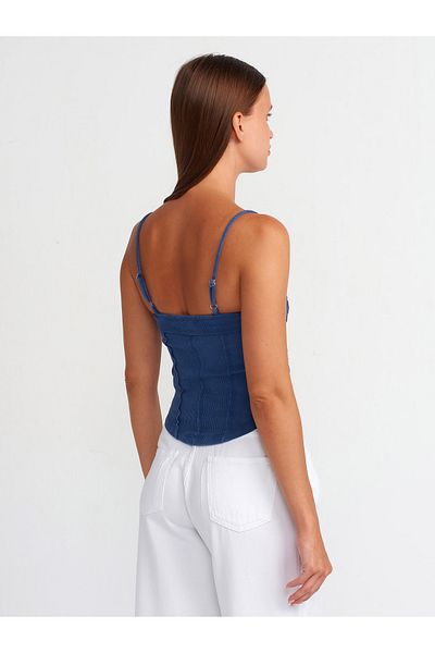 Dilvin 20794 Indigo Crop Top - Strap