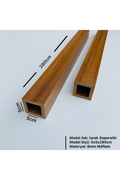 POLAT PANEL Teak (4 ADET) 5cm X 5cm X 280cm Seperatör / Bölme