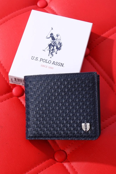 U.S. Polo Assn. US Polo Assn. 7681-82-83 - حامل بطاقات محفظة من الجلد الطبيعي...