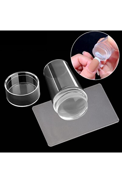 lasting beauty Tırnak Baskı Aparatı Silikon Başlıklı Stamper Baskı French Bas...