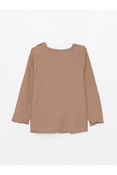 LC Waikiki LCW baby Kare Yaka Çizgili Kız Bebek Elbise ve Tişört 2'li Takım