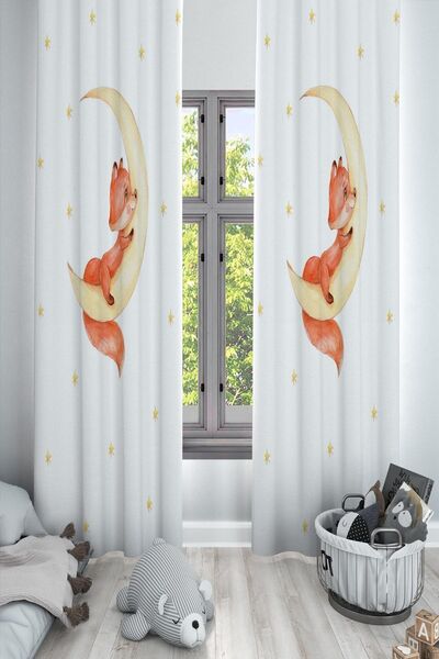 Else Dekor Декоративна штора для дитячої кімнати з лисичкою та зірками