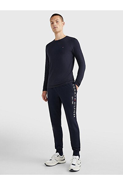 Tommy Hilfiger Erkek Marka Logo Detaylı Kısa Kollu Yuvarlak Yakalı Lacivert T-Shirt MW0MW10804-DW5