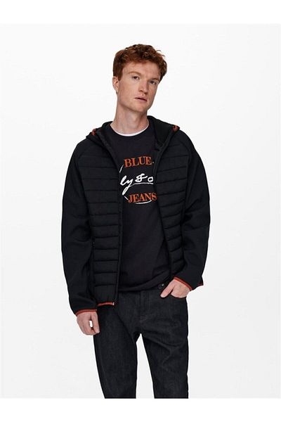 Only & Sons Ανδρικό μπουφάν Onsandrew Softshell Μπουφάν Σκούρο Ναυτικό/Μαύρο