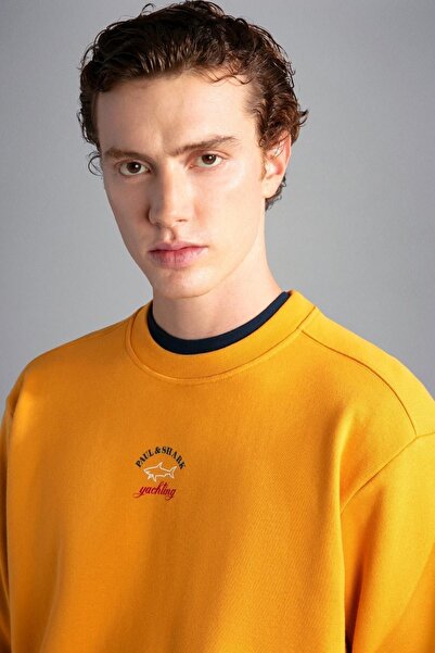 PAUL&SHARK Erkek Marka Logolu Uzun Kollu Rahat Sarı Sweatshirt 13311831-024
