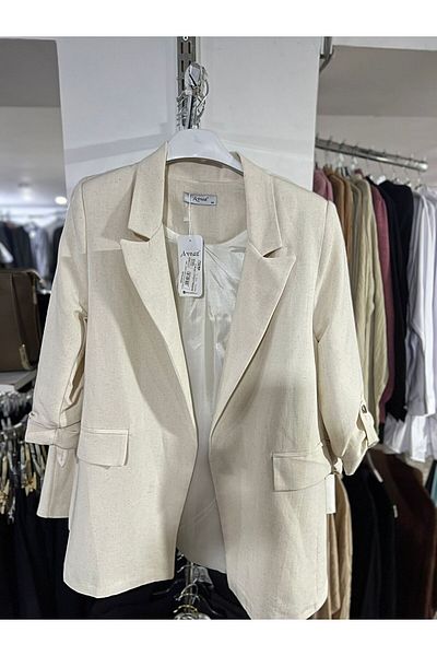 İkizler Jachetă Blazer crem - Design elegant