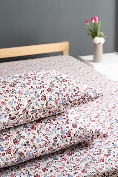 Soley طقم ملاءات قطنية مفردة من ليبرتي - 120x200 مطاط