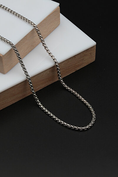 kolbi Set of 3 Luxury Twist Knitted and Fox Tail Chain Necklace - Silver Color