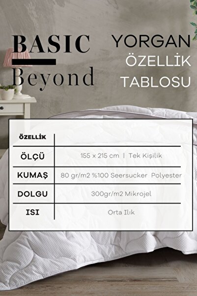 Soley | Basic Beyond| Seersucker Microfiber 155 X 215 Single Duvet