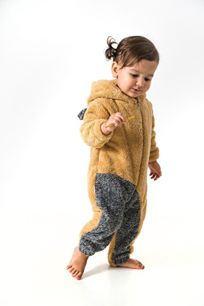 Baby Animals Welsoft Peluş Unisex Kışlık Bebek Takımları Çocuk Giyim Bebek Kı...