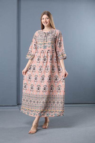 mervemoda Women's Summer Woven Dress - Short Sleeve
