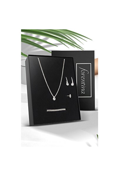 Forentina Damla Modeli Düğün Takı Seti - Ps238800tr