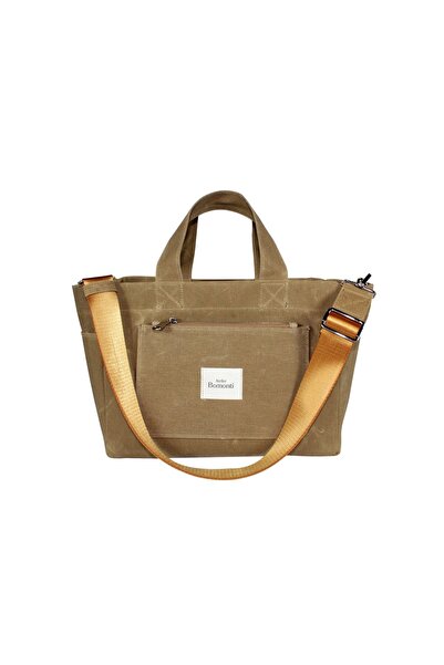 Atelier Bomonti Hishi Tote Bag Camel Waxed Canvas Bag