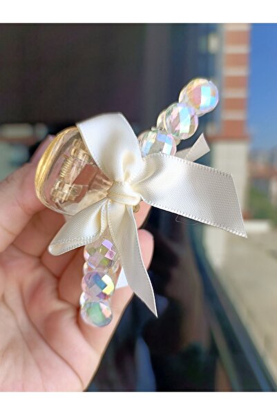 NİLZ مشبك مزلاج بفيونكة من الساتان وحجر الزركون