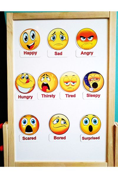 Okuling Magnetic English Word Cards Flashcards - Emotions / Feelings