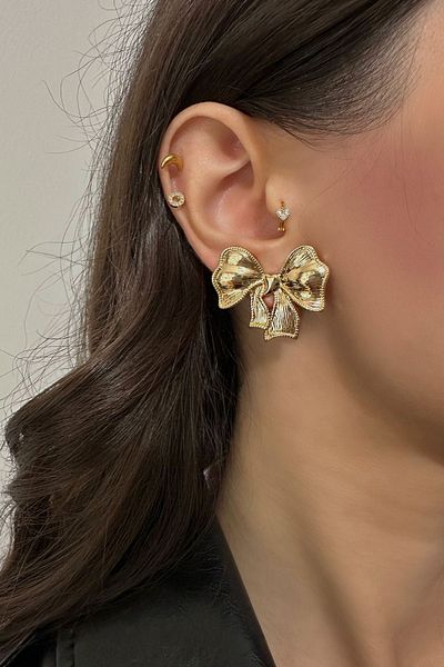 Okko Store Stone-Free Bow Earrings