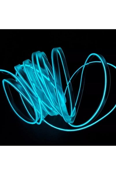 Neon 2 Meters Crystal Blue Color Rope Led Car Interior Rope Torpedo Strip with 12v Adapter