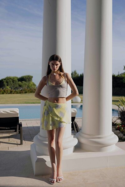 LAMODEMAPASS FIONA Desenli Bağlamalı Etek