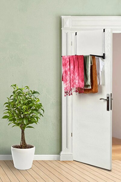 Genel Markalar Tek Katlı Kapı Arkası Kurutma Askısı Kurutmalık Paslanmaz Askı Çamaşır Kıyafet Askısı 61 cm