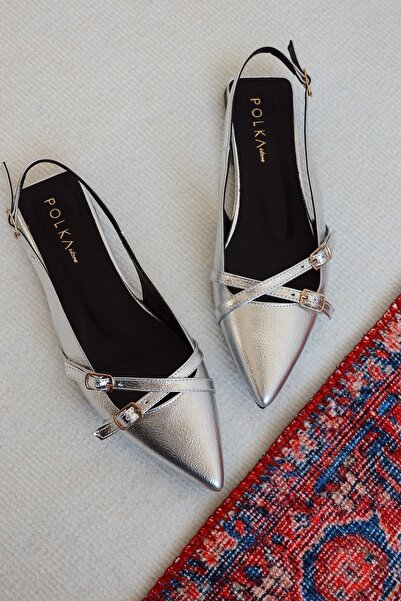 POLKA STORE Pantofi de damă cu două bretele, cu vârf ascuțit încrucișat